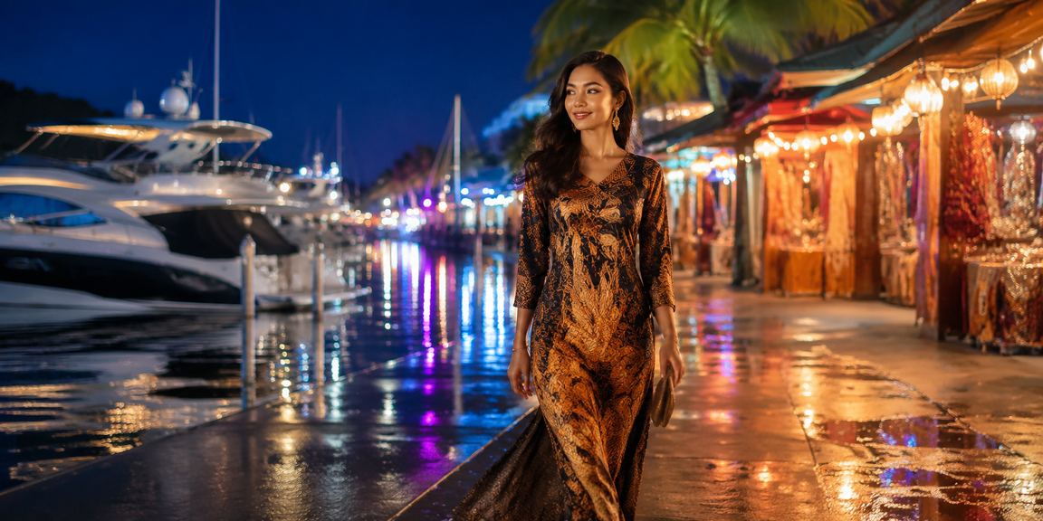 Pengguna berbaju batik Langkawi menggunakan platform puma77 dengan privasi terjamin